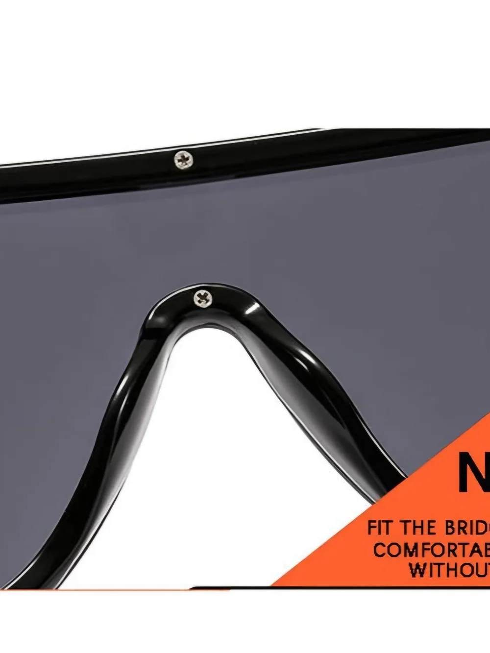 SHEIN Black Shield Sunglasses with Gradient Purple Lenses
